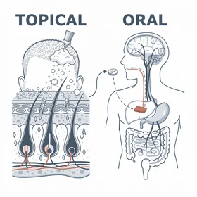 Topical vs oral treatment comparison
